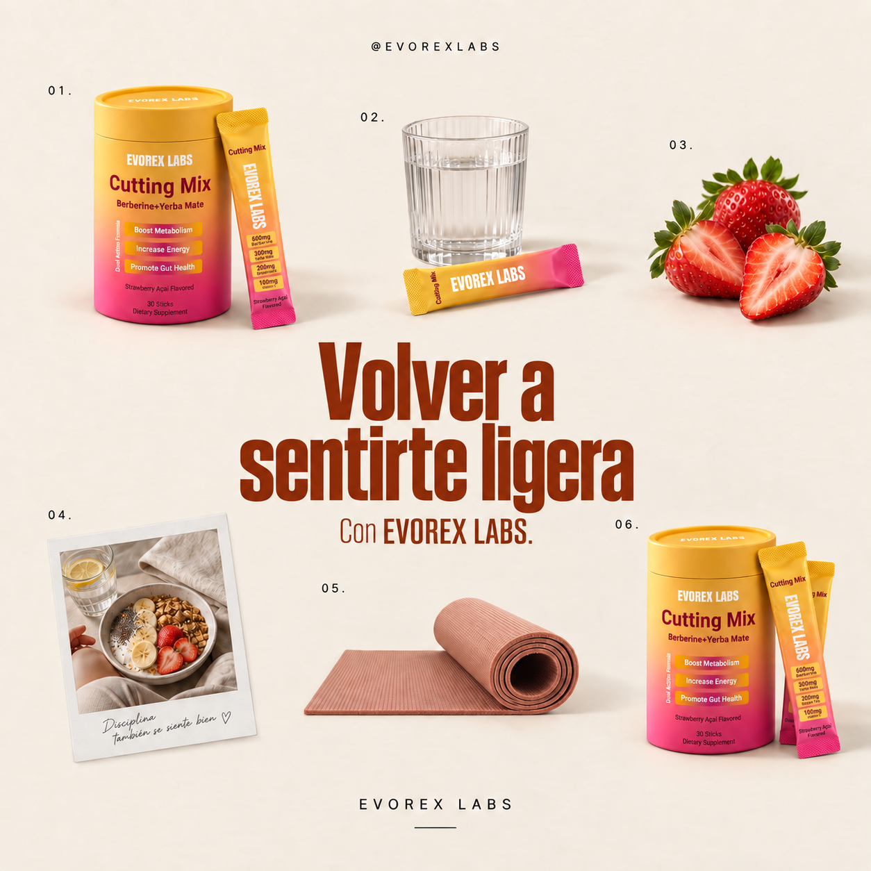 Cutting Mix en polvo sabor Fresa - Apoyo metabólico | Control del apetito